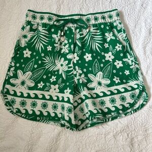 C&C California Green Floral Women's  Shorts